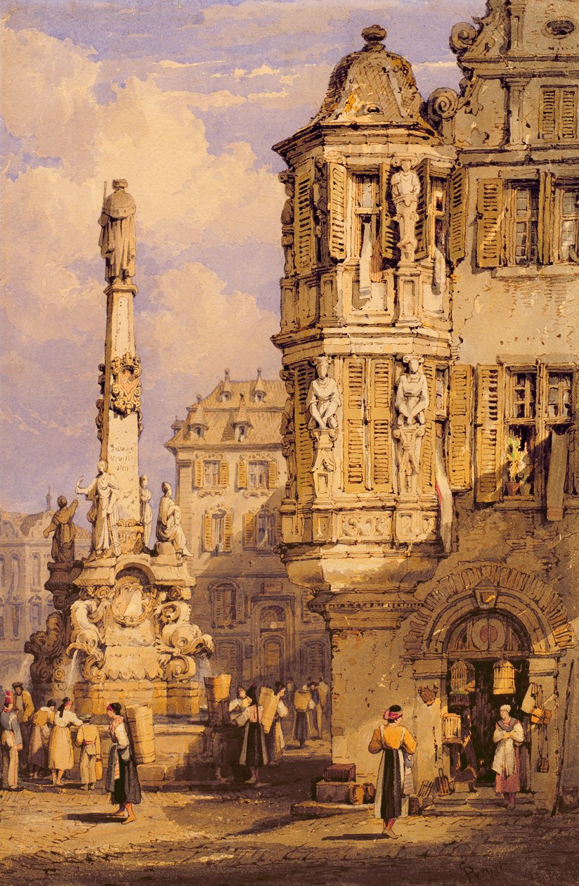 Markedspladsen, Würzburg, Bayern af Samuel Prout