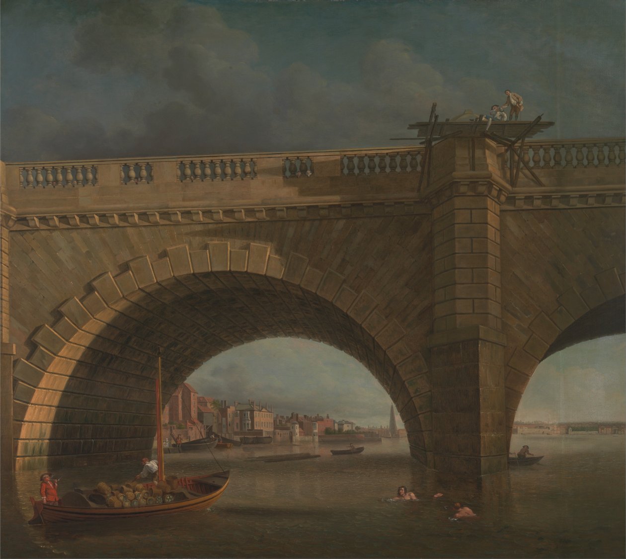 Buer på Westminster Bridge af Samuel Scott