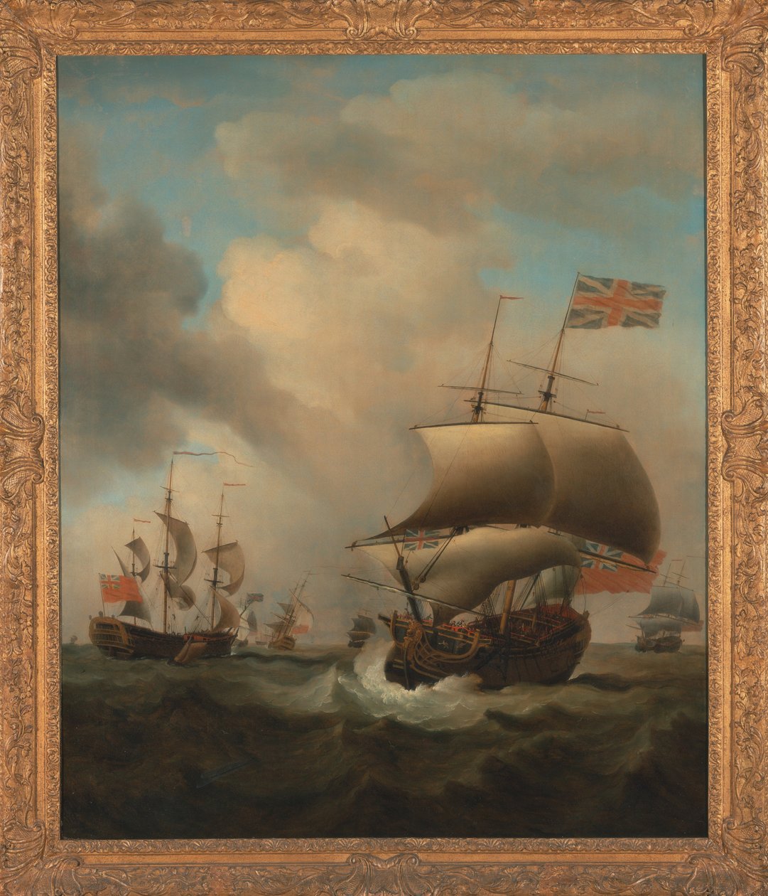 Forsendelse i et uroligt hav af Samuel Scott