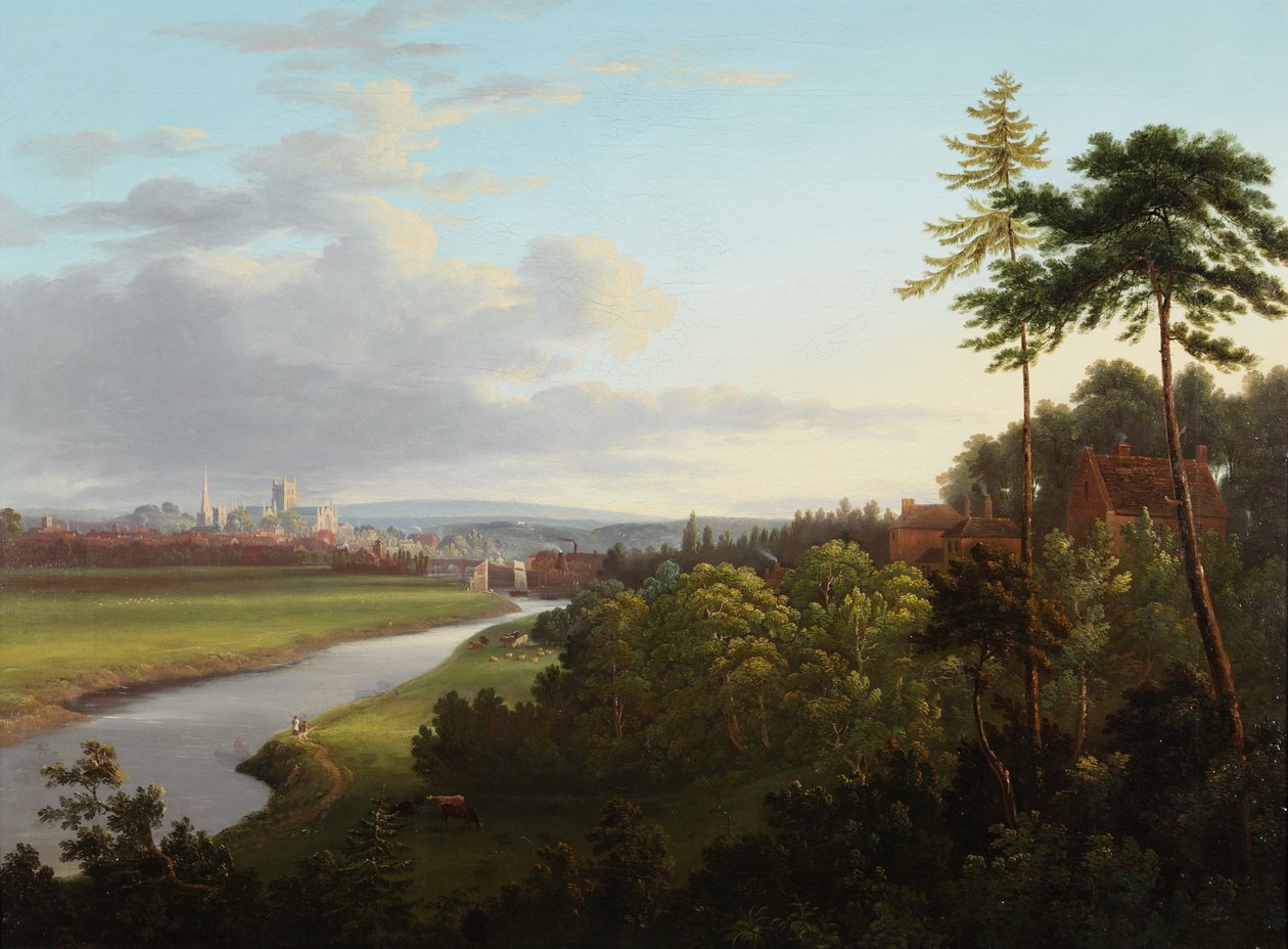 Udsigt over Worcester fra Henwick af Samuel Smith