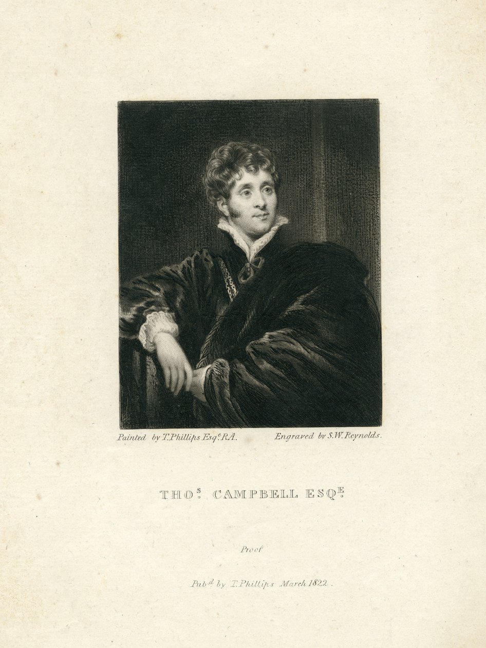 Thomas Campbell, 1818 (mezzotint) af Samuel William I Reynolds