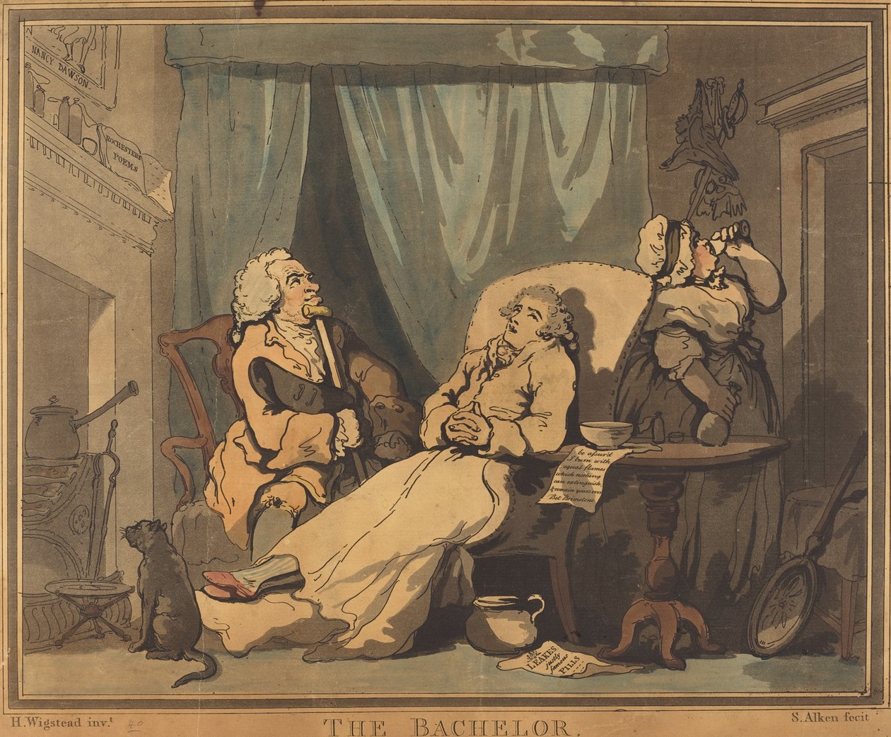 Ungkarlen af Samuel Alken after H. Wigstead