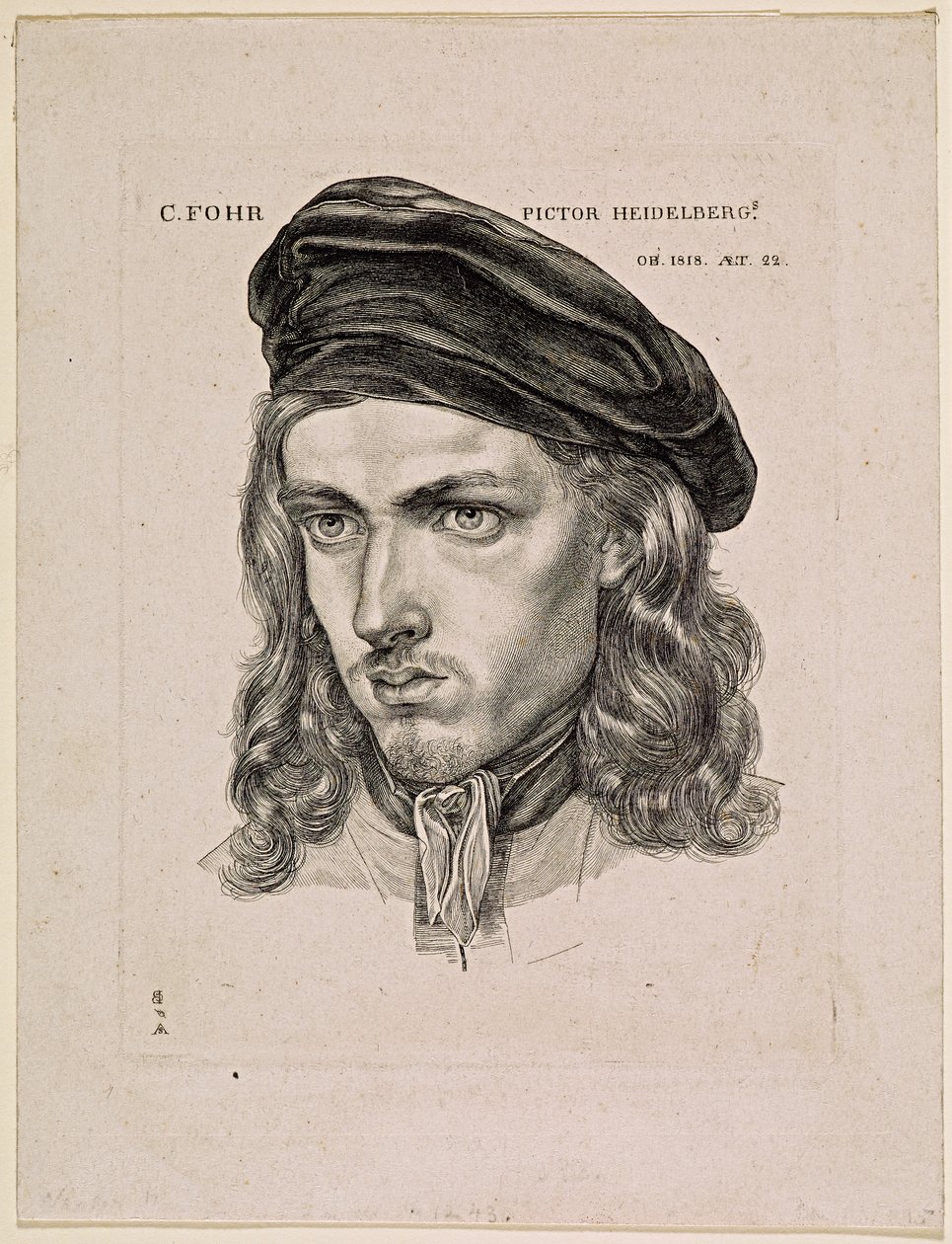 Portræt af maleren Carl Philipp Fohr af Samuel Amsler