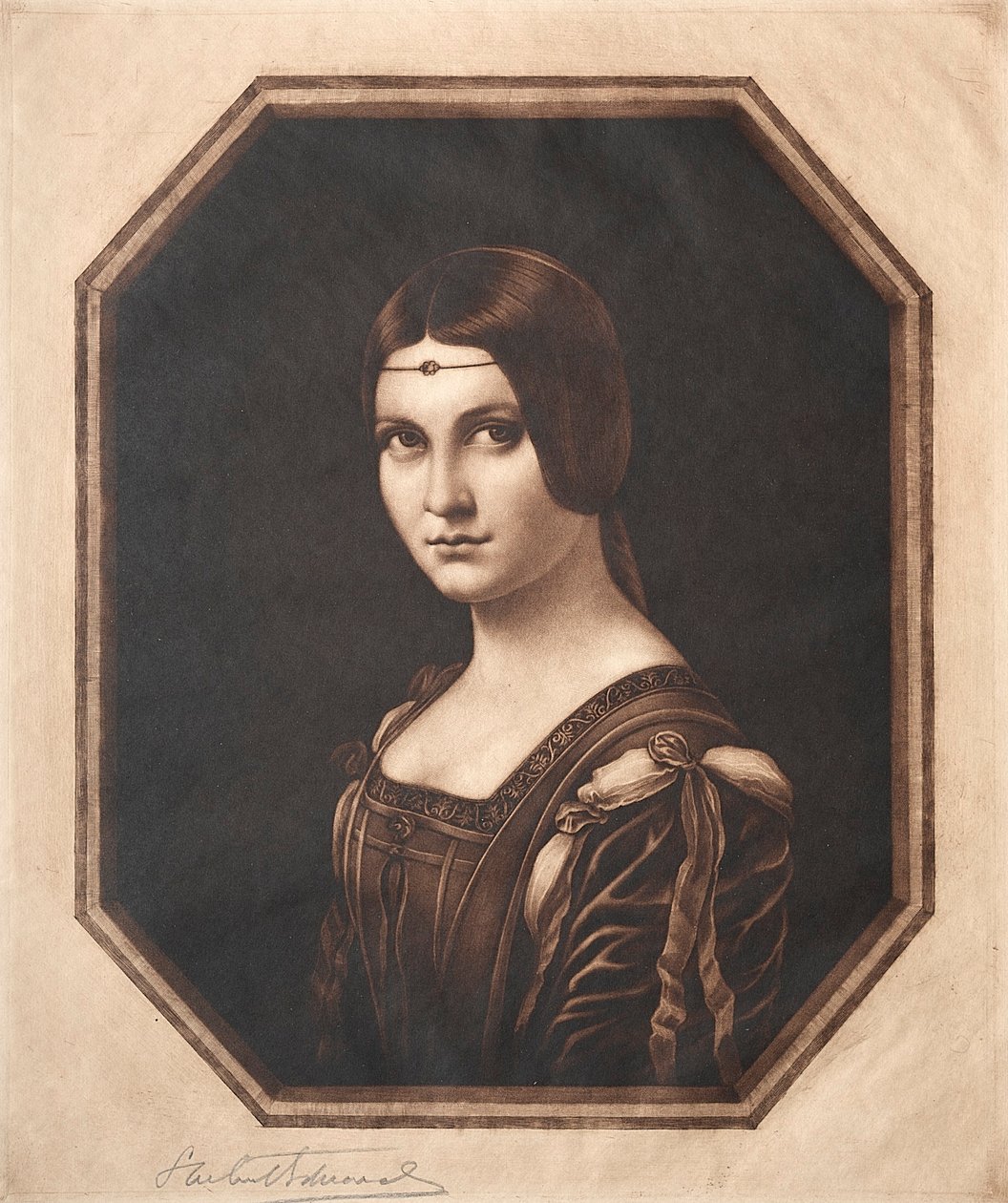 La Belle Ferronniere, det 19.-20. århundrede. af Samuel Arlent Edwards