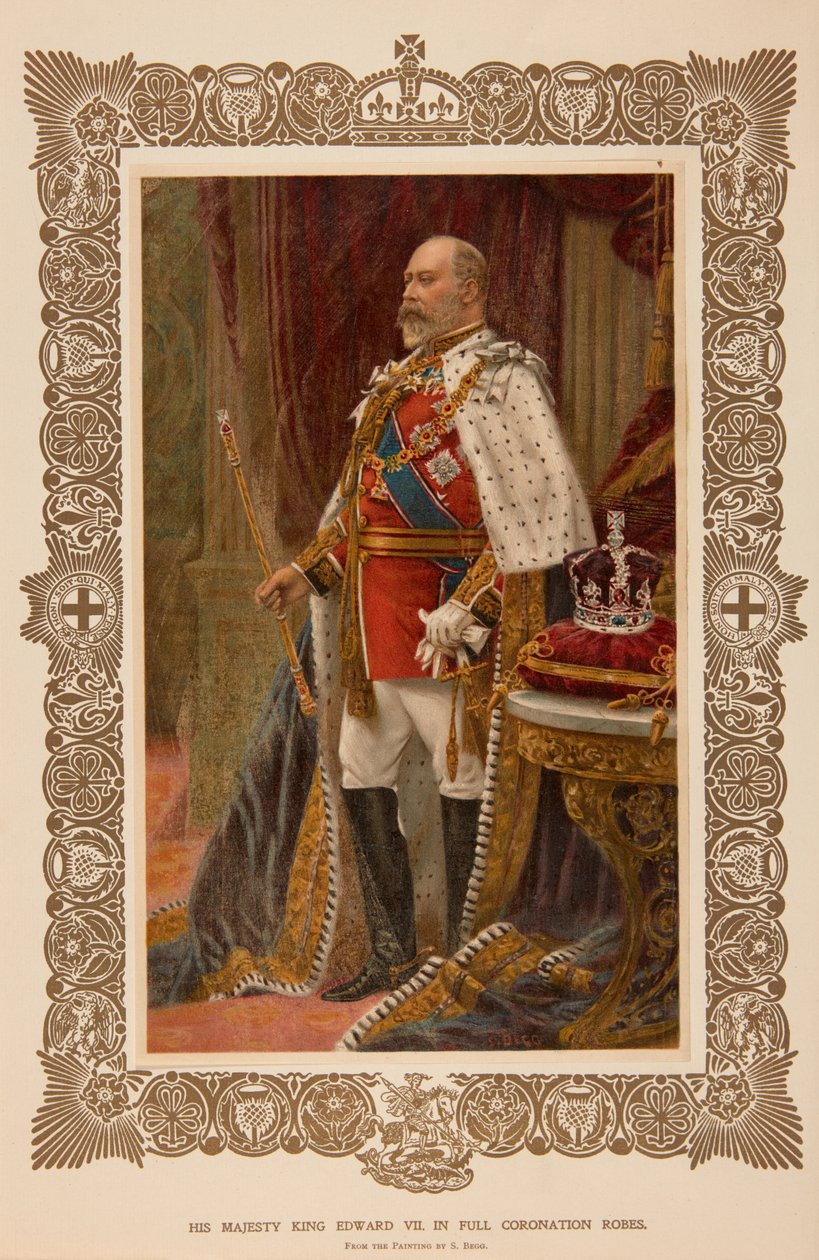 Kuningas Edward VII kruunausvaatteissa af Samuel Begg