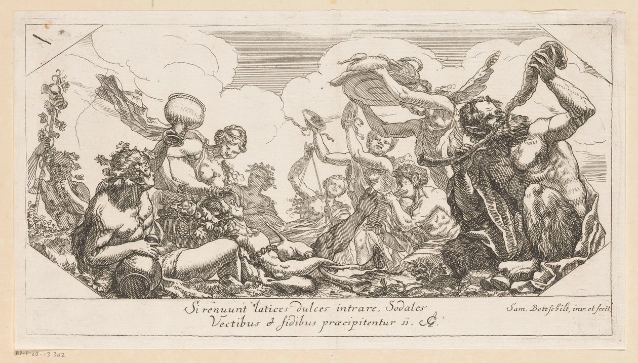 Bacchanal Forskellige designs (serietitel) Opera Varia Historica, Poetica & Iconologica (serietitel) af Samuel Bottschild