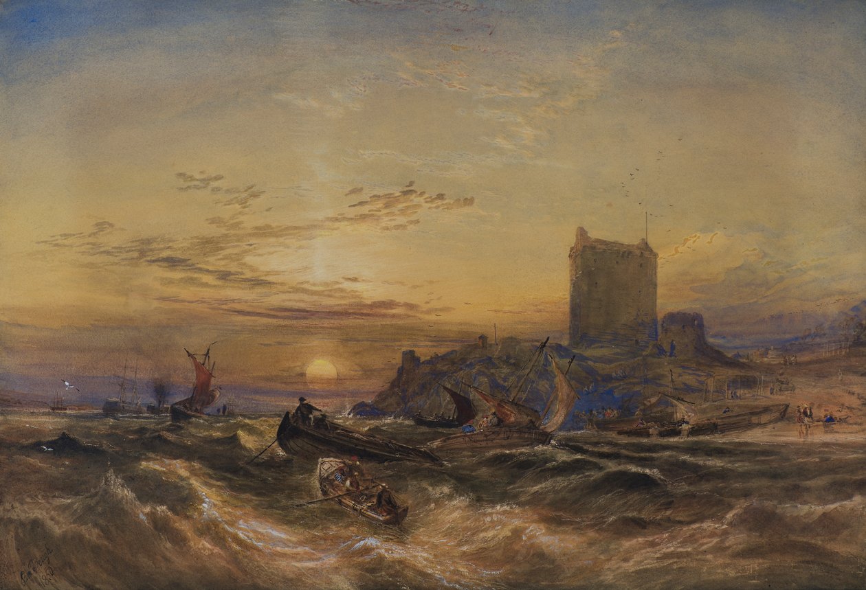 Broughty Slot af Samuel Bough