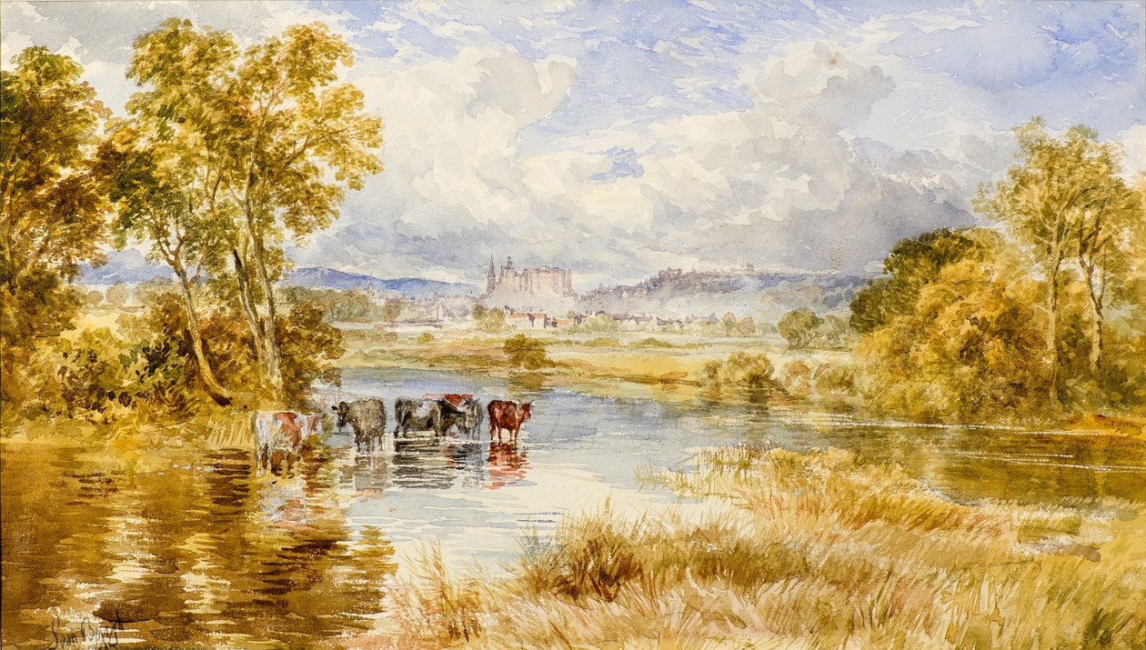 Landskab, ca. 1860 (akvarel) af Samuel Bough