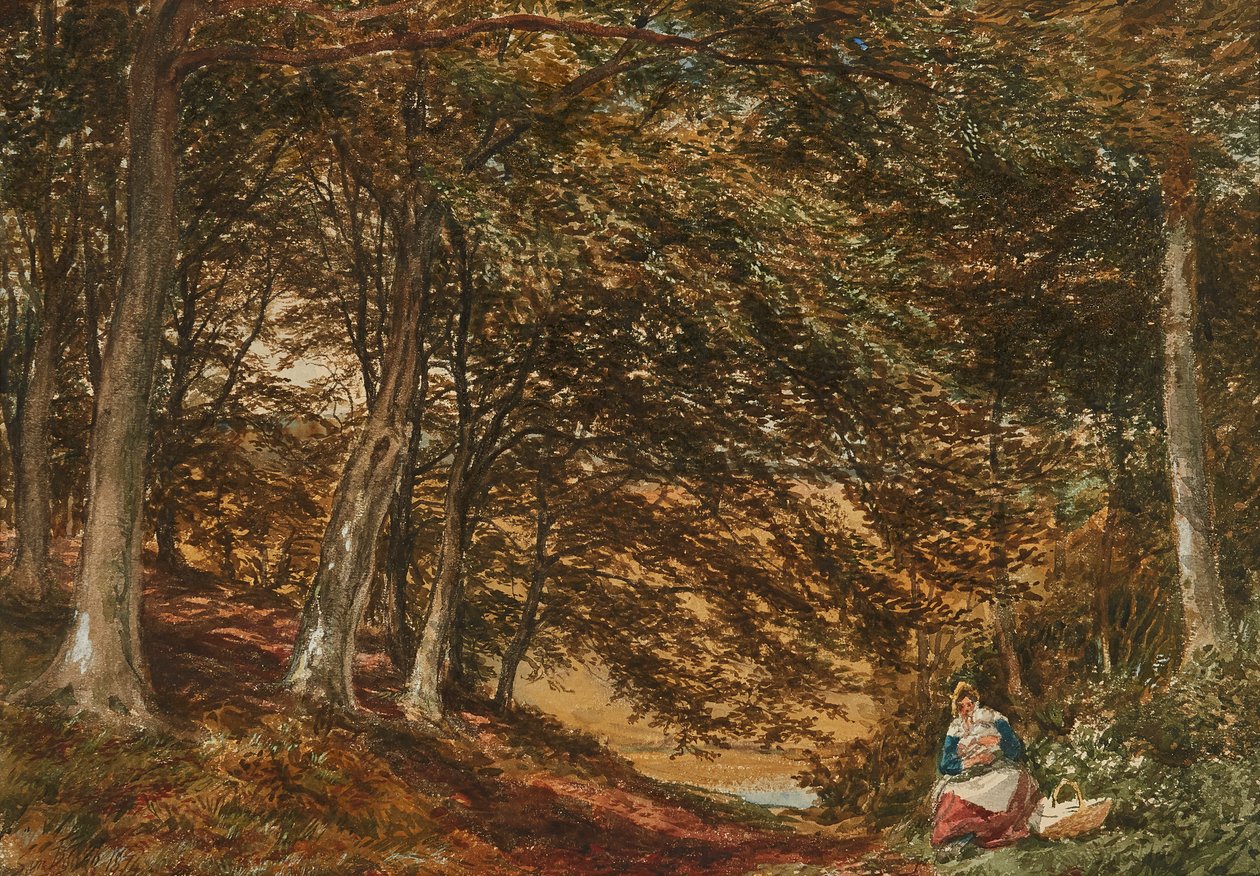 Picnic in the Woods (akvarel) af Samuel Bough