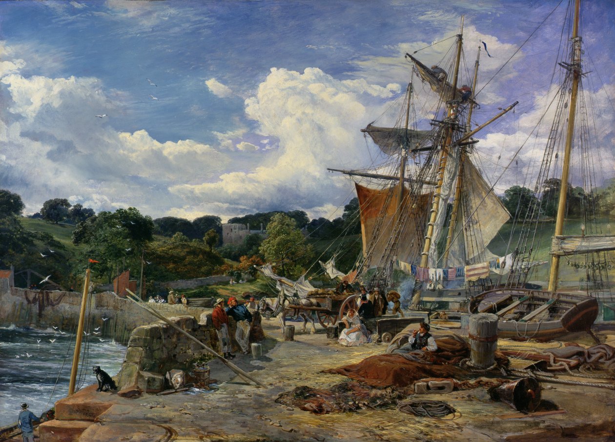 The Pier Head, Aberdour, Firth of Forth, 1865 af Samuel Bough