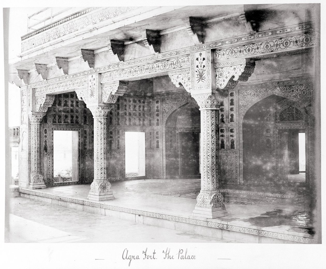 Agra Fort, paladset af Samuel Bourne
