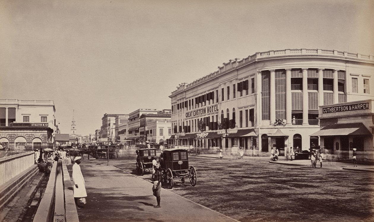 Calcutta. Old Court House Street af Samuel Bourne
