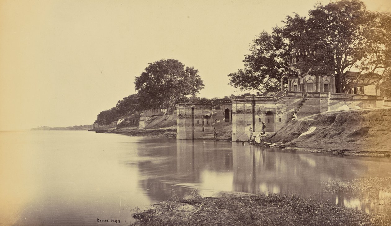 Cawnpore; Suttee Chowra Ghat, stedet for massakren af Samuel Bourne