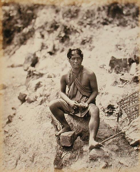 Lepcha mand af Samuel Bourne