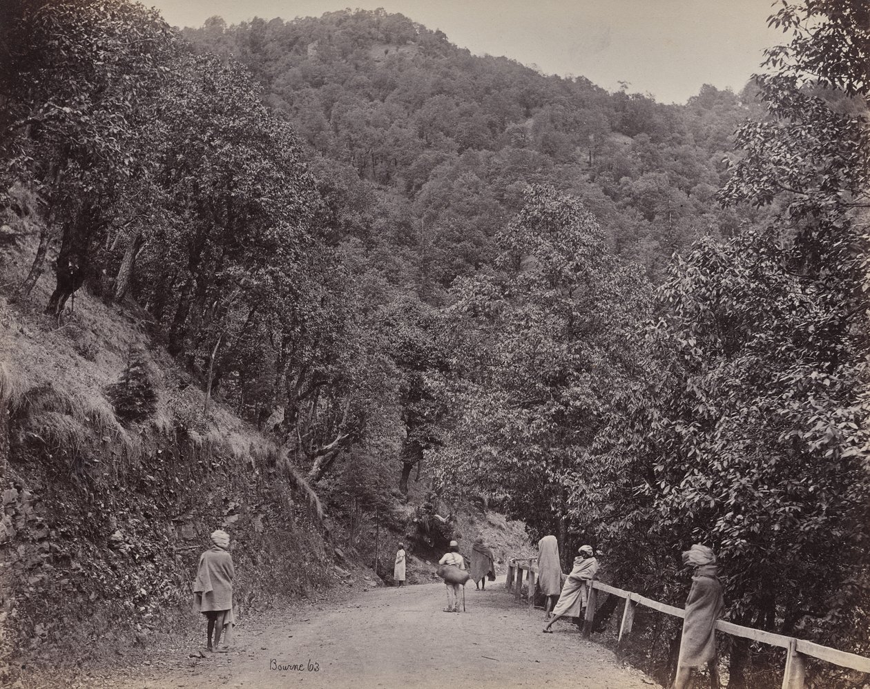 Shimla. The Mall eller hovedgaden af Samuel Bourne
