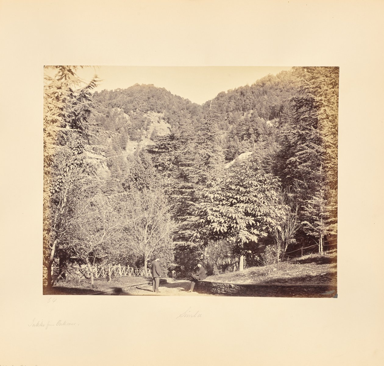 Simla; Jakko, fra "Oakover" (generel udsigt fra Tonga Road) af Samuel Bourne