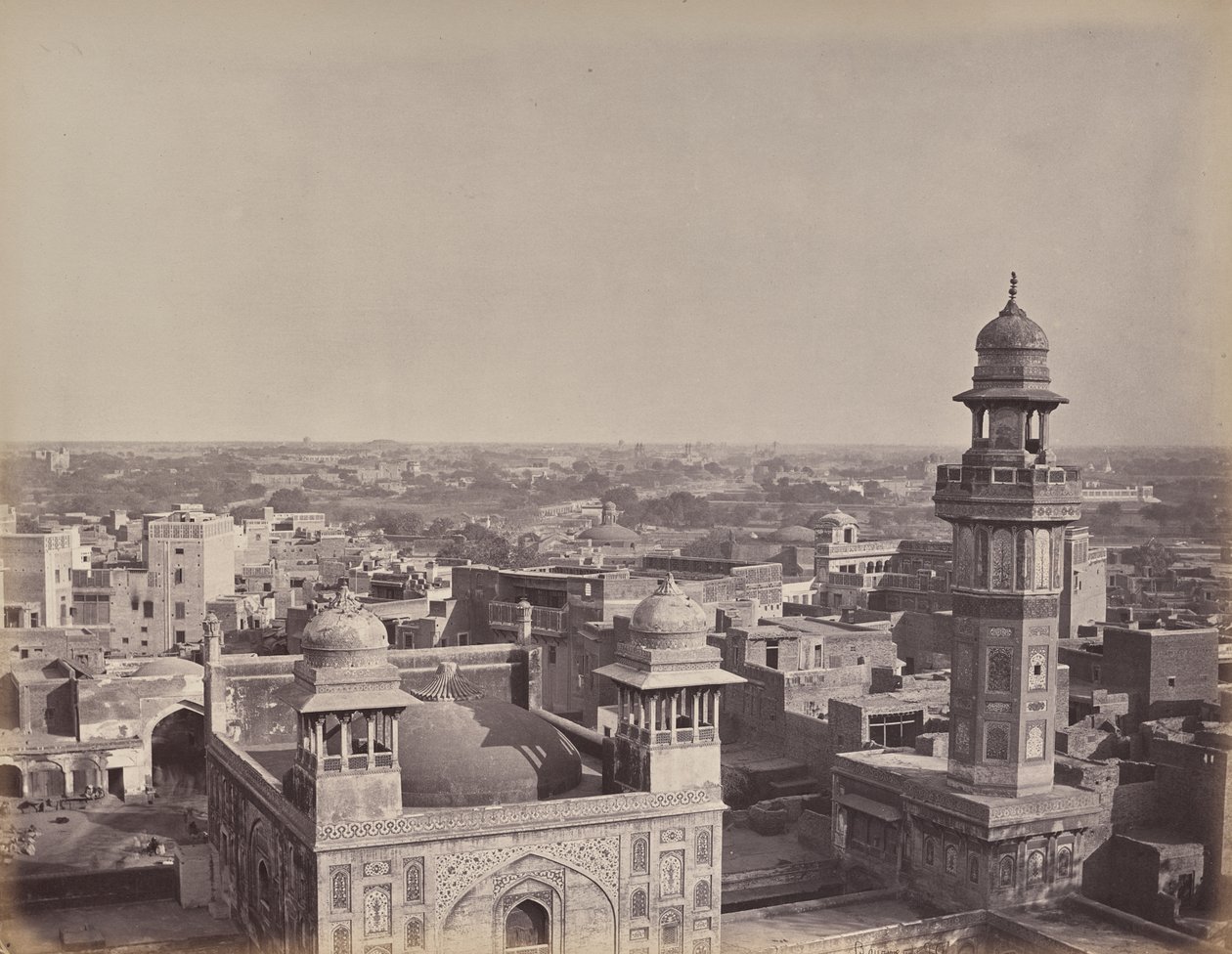 Byen Lahore. Endnu en udsigt set fra Huzeer Khans hus af Samuel Bourne