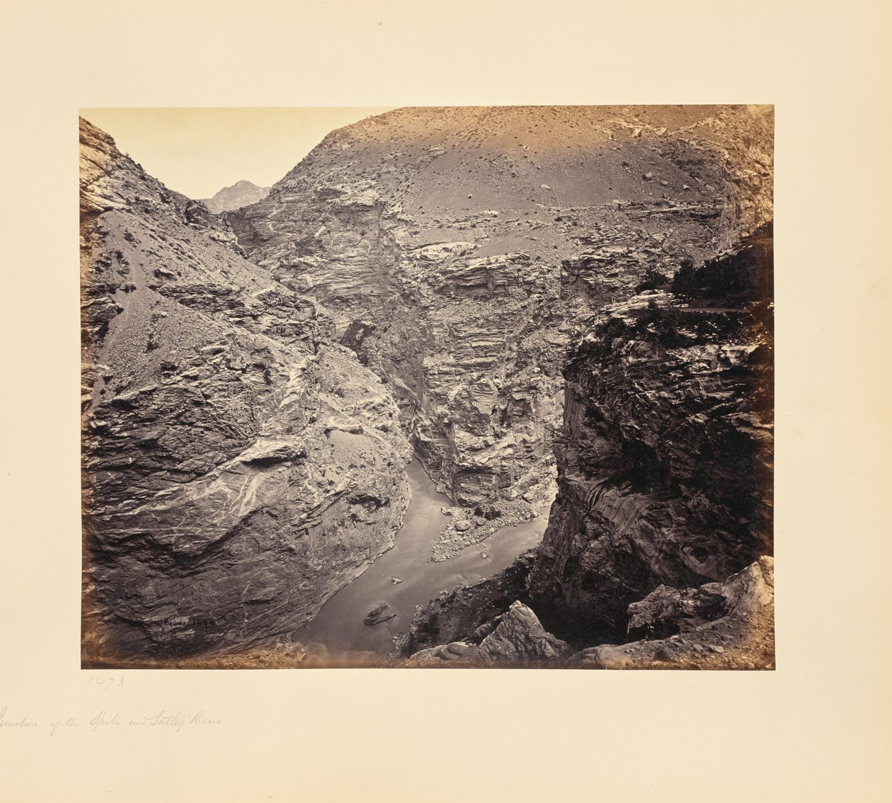 Krydset mellem floderne Spiti og Sutlej af Samuel Bourne