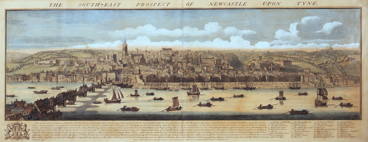 The South East Prospect of Newcastle Upon Tyne af Samuel Buck