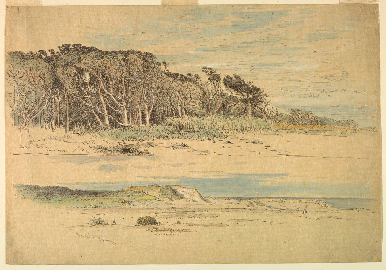 Tegning, Sea Girt, New Jersey, 11. september 1878 af Samuel Colman