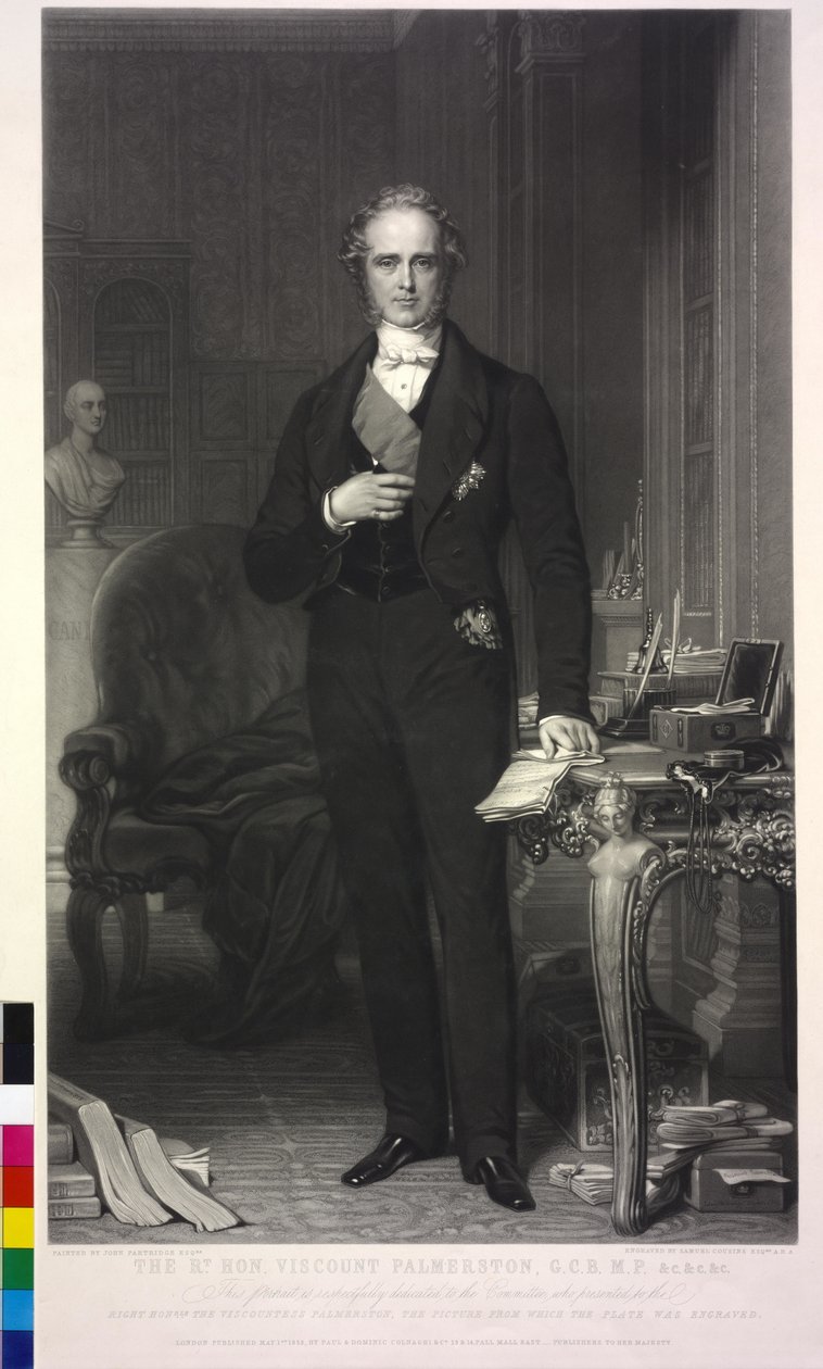 3. vicomte Palmerston Temple af Samuel Cousins