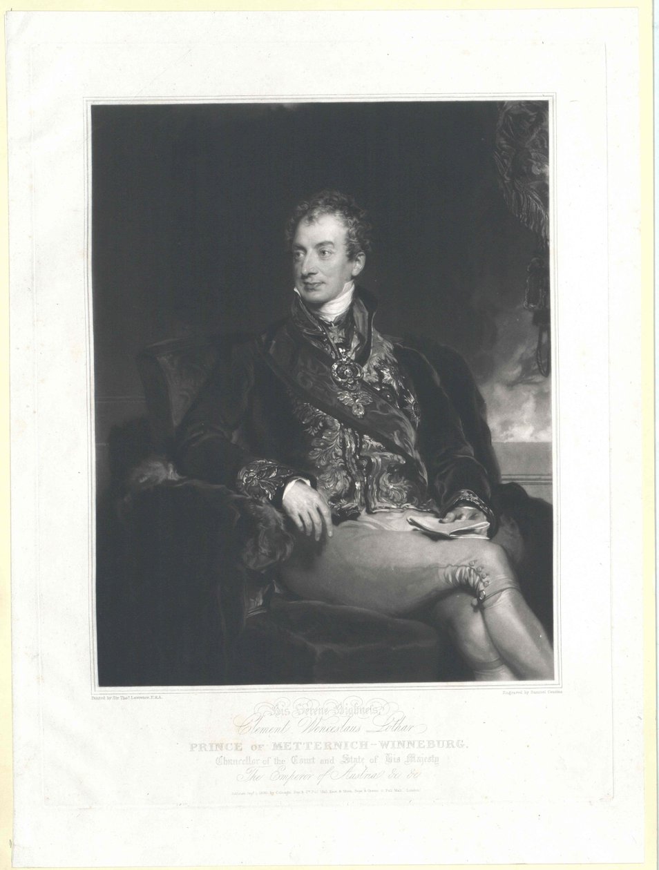 Clement Wenzel Lothar prins af Metternich-Winneburg af Samuel Cousins