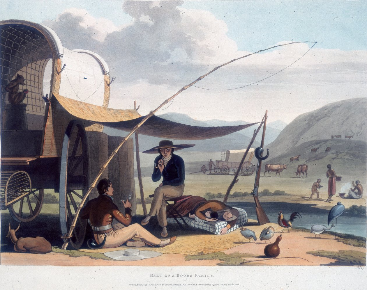 Standsning af en Boers Familie af Samuel Daniell