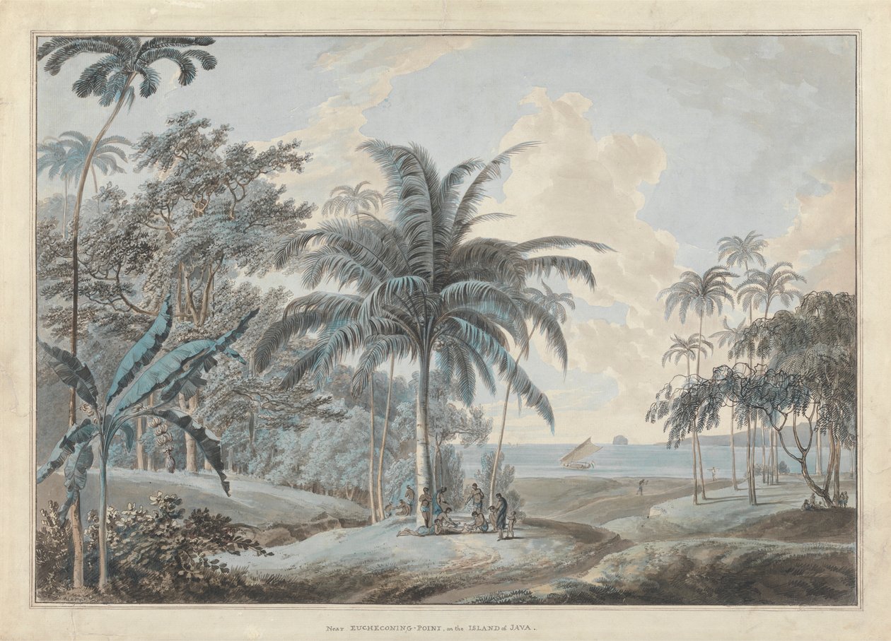 Tæt på Eucheconing Point, Java af Samuel Daniell
