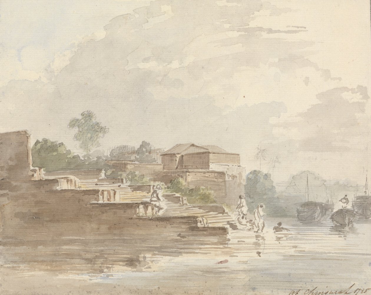 Hos Chinsurah [Chinsura] af Samuel Davis