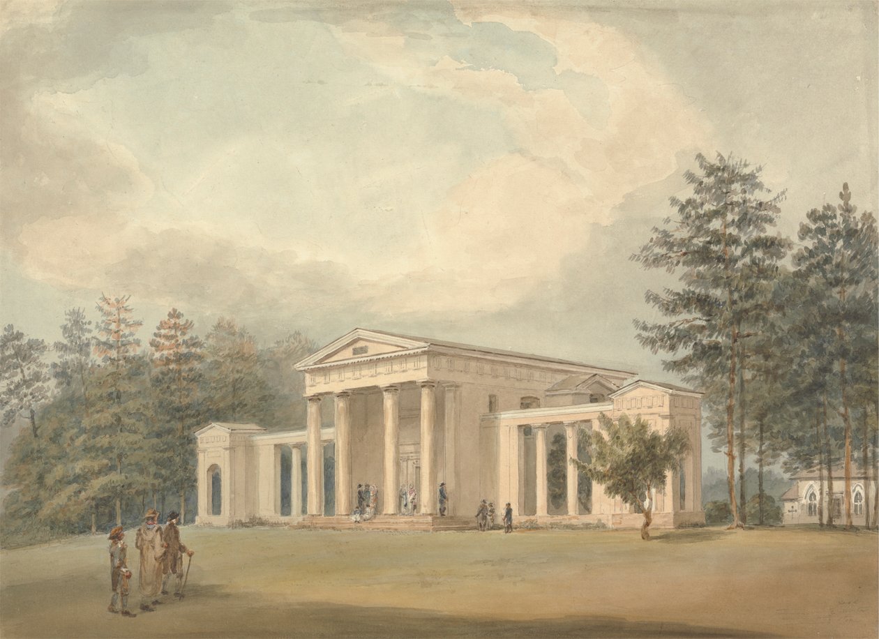 Klassisk kirke, Ayot St. Lawrence, Hertfordshire af Samuel Davis
