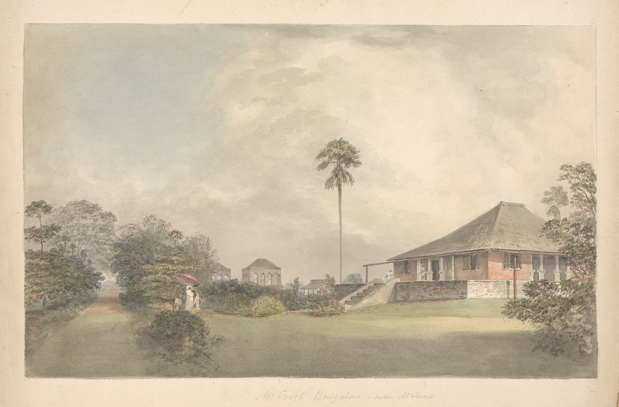 Mr. Crofts bungalow, nær Madras af Samuel Davis