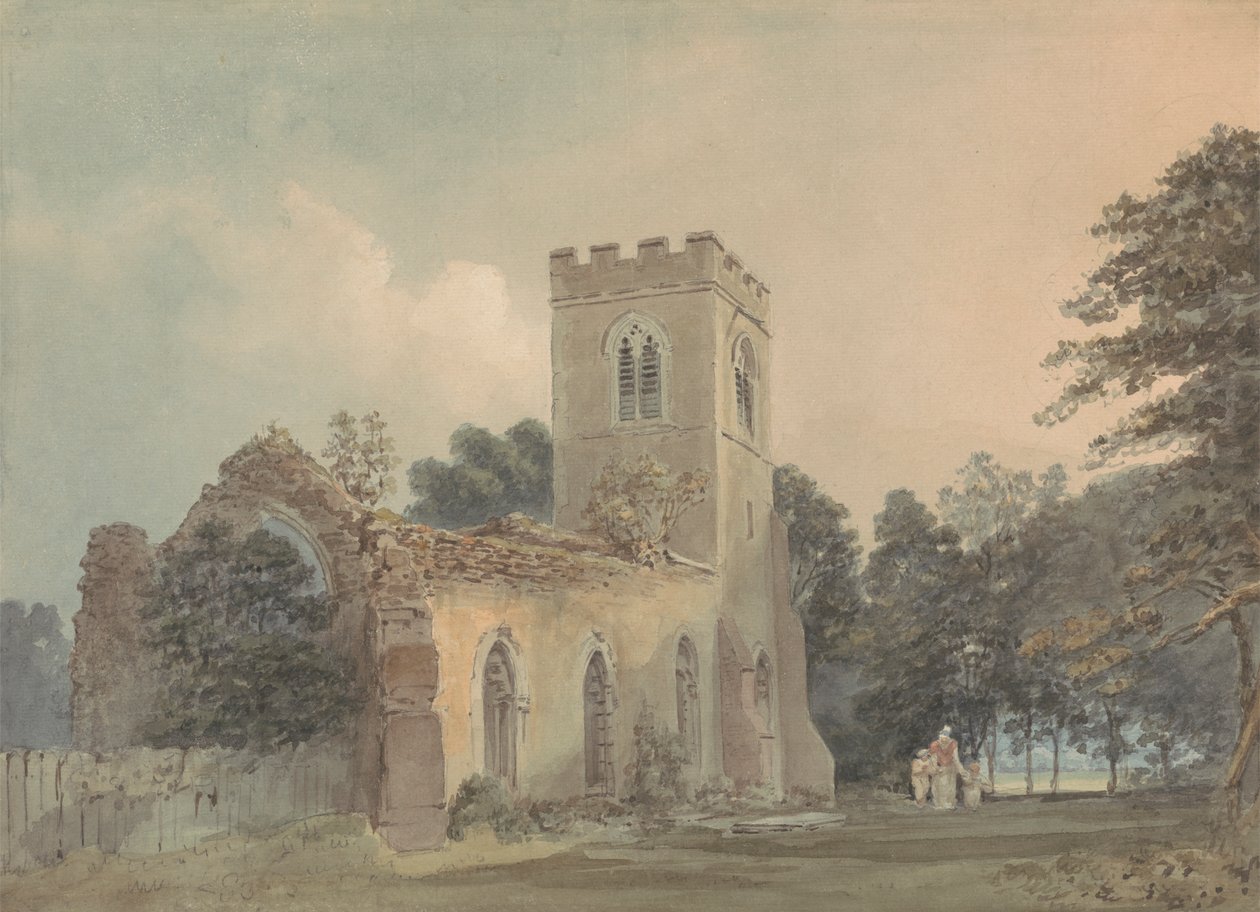 Old Church of St. Lawrence, Ayot St. Lawrence, Hertfordshire af Samuel Davis