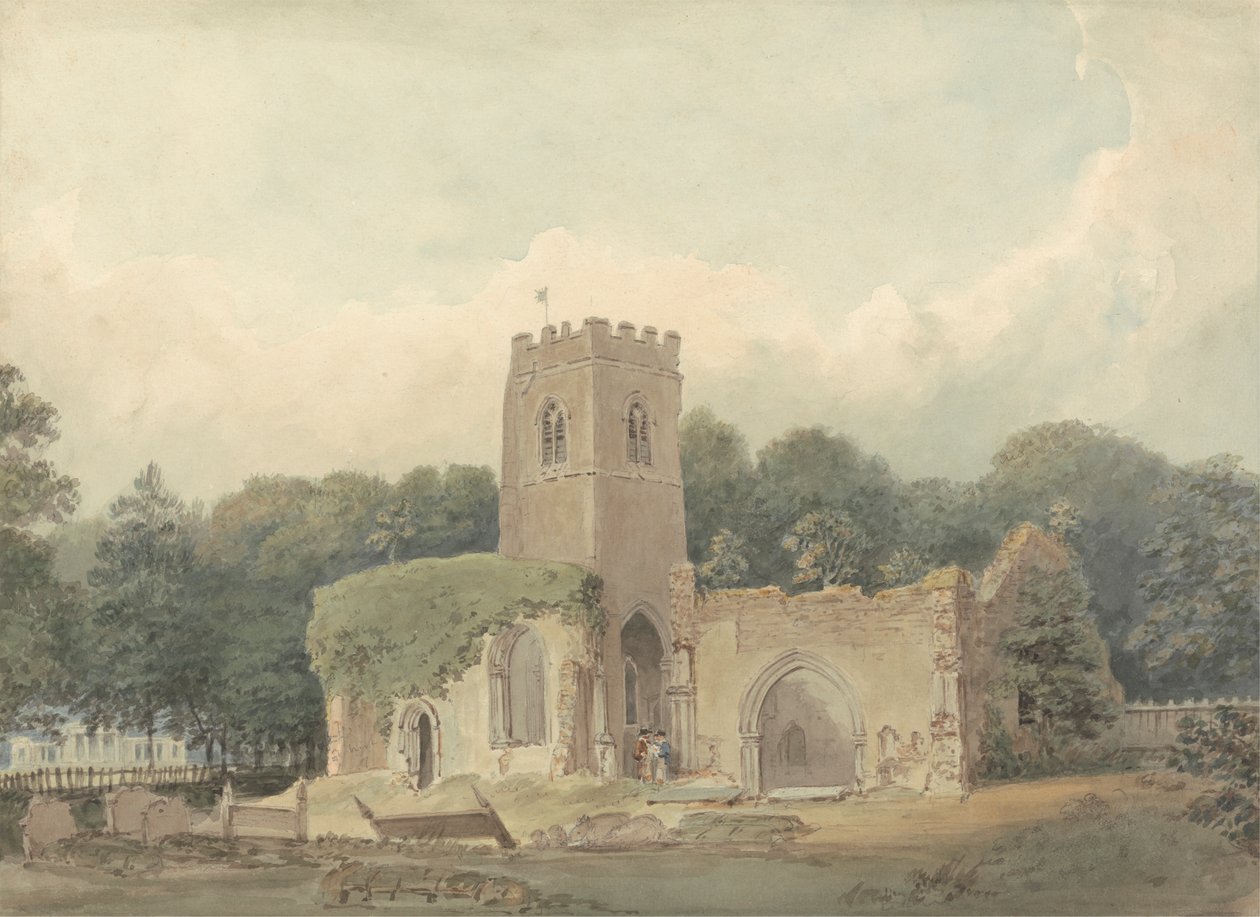 Old Church of St. Lawrence, Ayot St. Lawrence, Hertfordshire af Samuel Davis