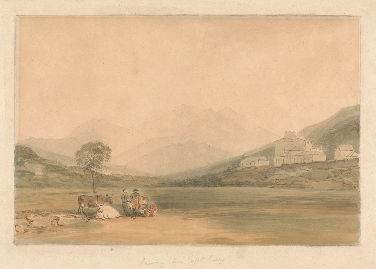 Snowdon fra Capel Curig af Samuel Davis