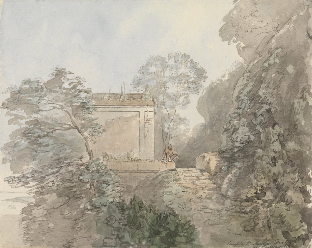 Templet til Maha Deo ved Puttugota (Puttergotta) af Samuel Davis