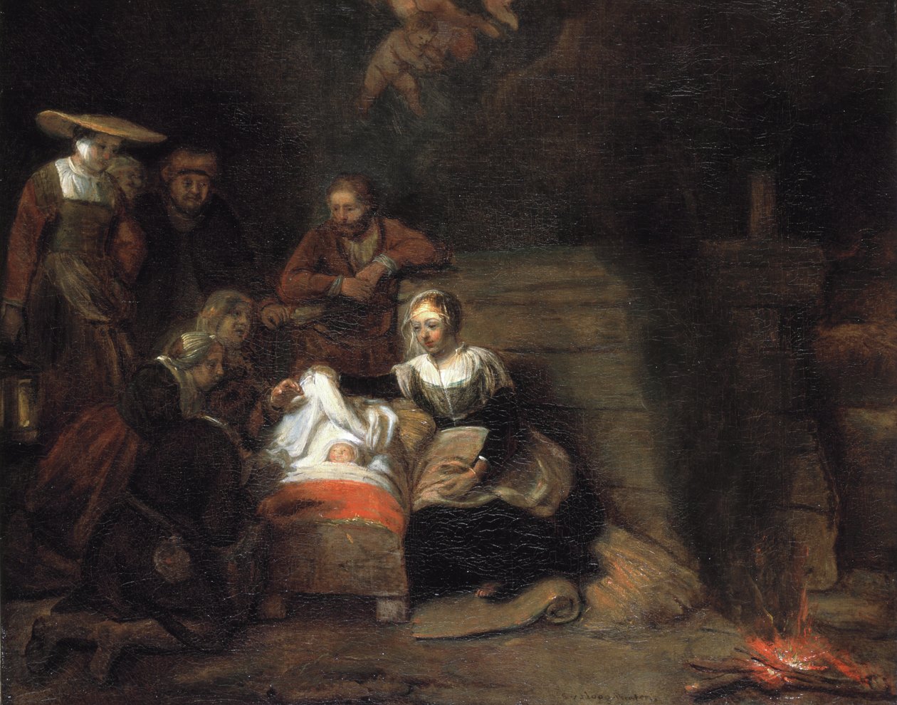 Tilbedelsen af Kristusbarnet af Samuel van Hoogstraten