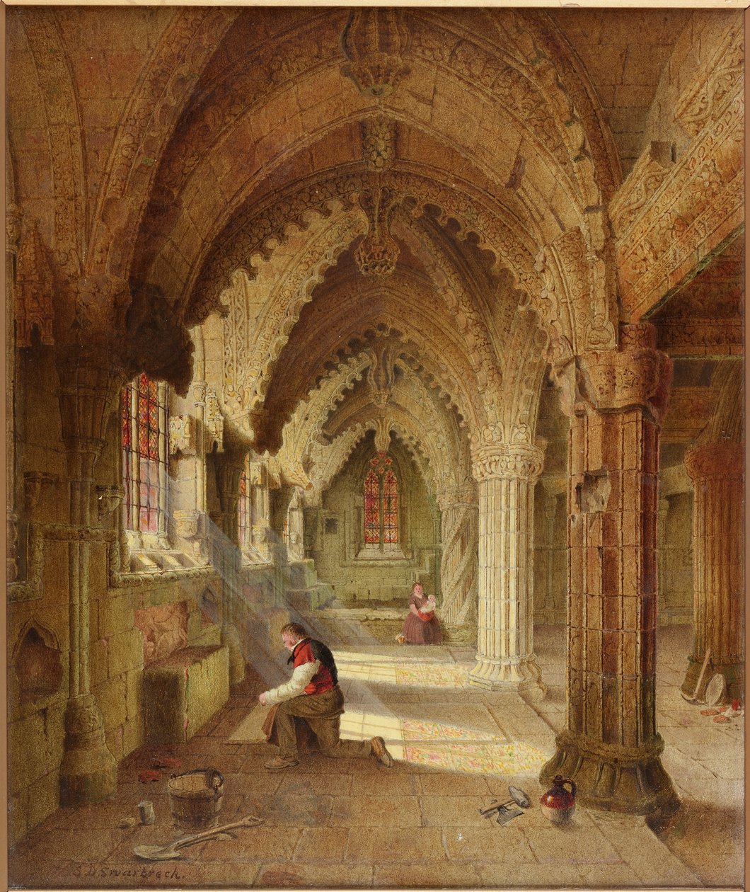 Rosslyn Chapel, ca.1852 af Samuel Dukinfield Swarbreck