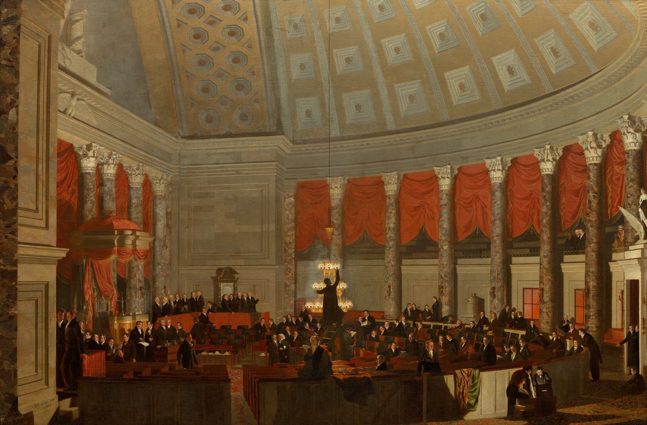 Repræsentanternes Hus, ca. 1822 af Samuel Finley Breese Morse