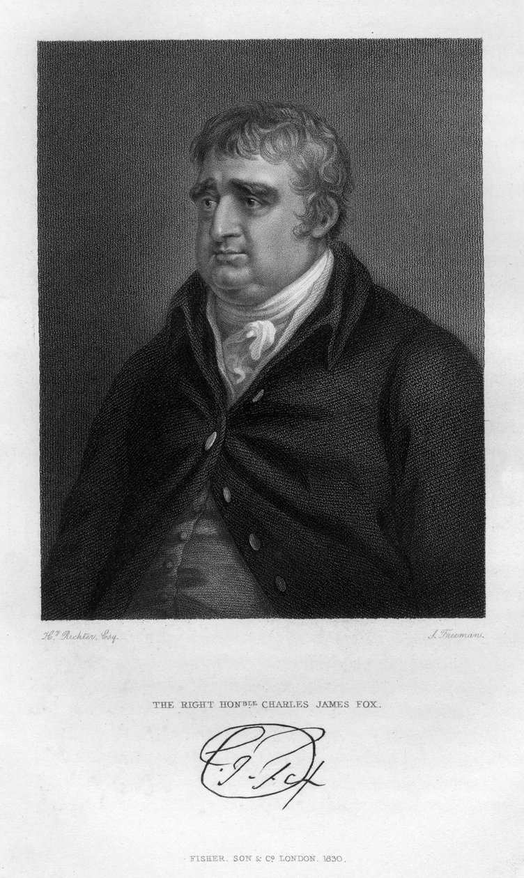 Charles James Fox 1749-1806, whig statsmand, 1830. af Samuel Freeman