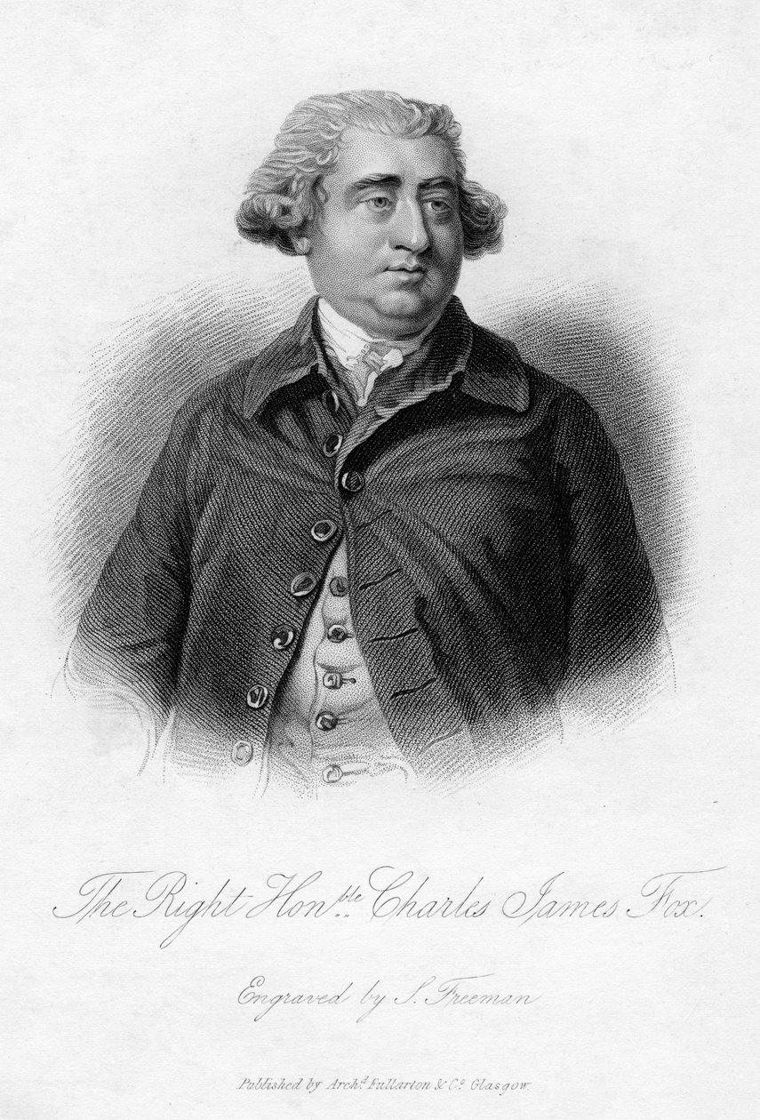 Charles James Fox 1749-1806, whig statsmand, 1800-tallet. af Samuel Freeman