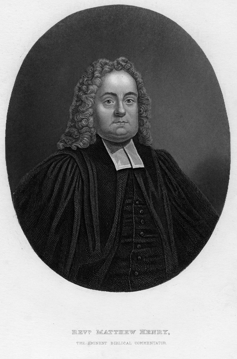 Matthew Henry 1662-1714, engelsk bibelkommentator og præst, 1800-tallet. af Samuel Freeman