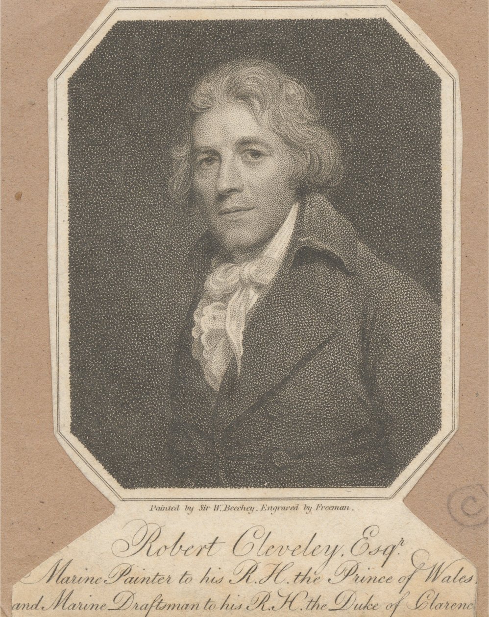 Robert Cleveley, Esqr., marinemaler hos Hans Kongelige Højhed prinsen af Wales og marinetegner hos Hans Kongelige Højhed hertugen af Clarence af Samuel Freeman