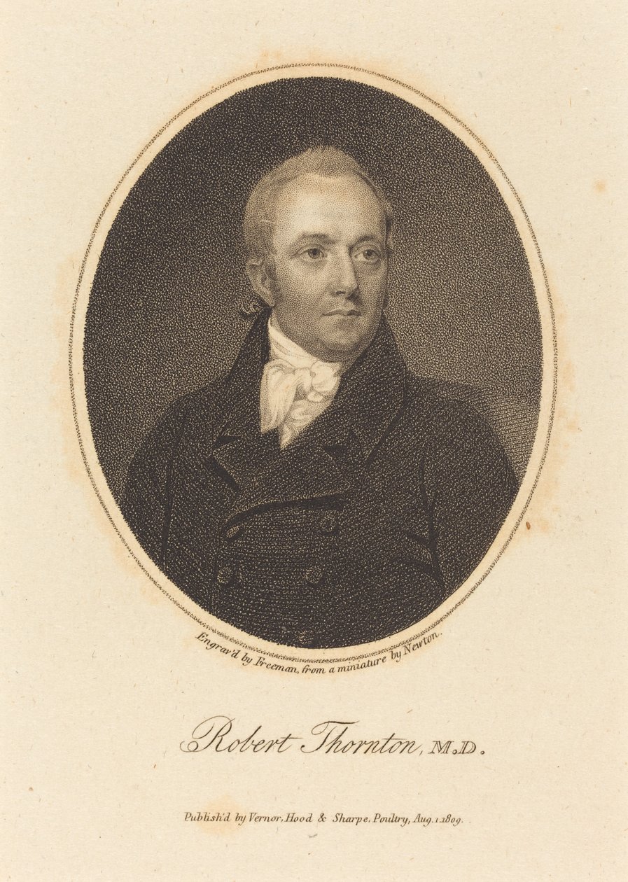 Robert Thornton, M.D. af Samuel Freeman after William John Newton