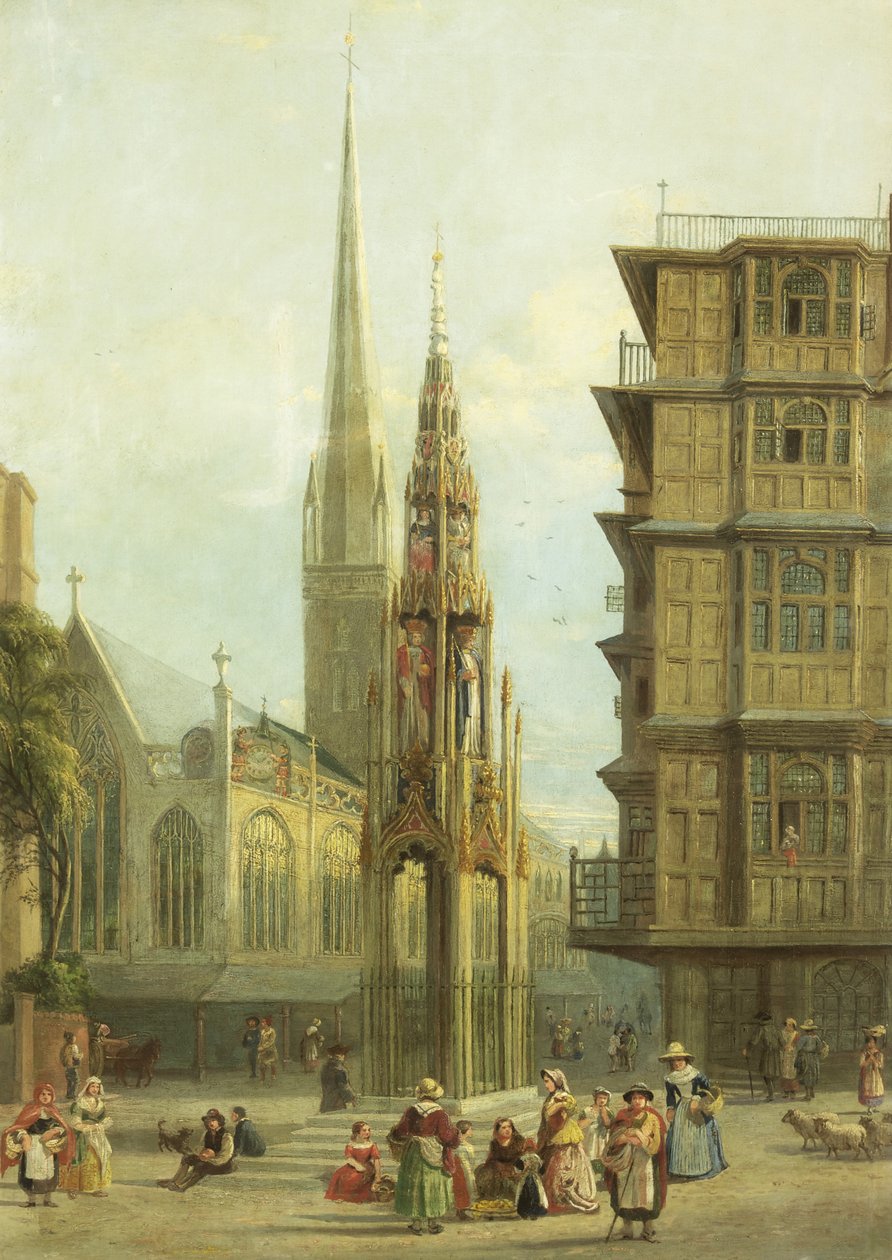 Bristol High Cross (olie på lærred) af Samuel Griffiths Tovey