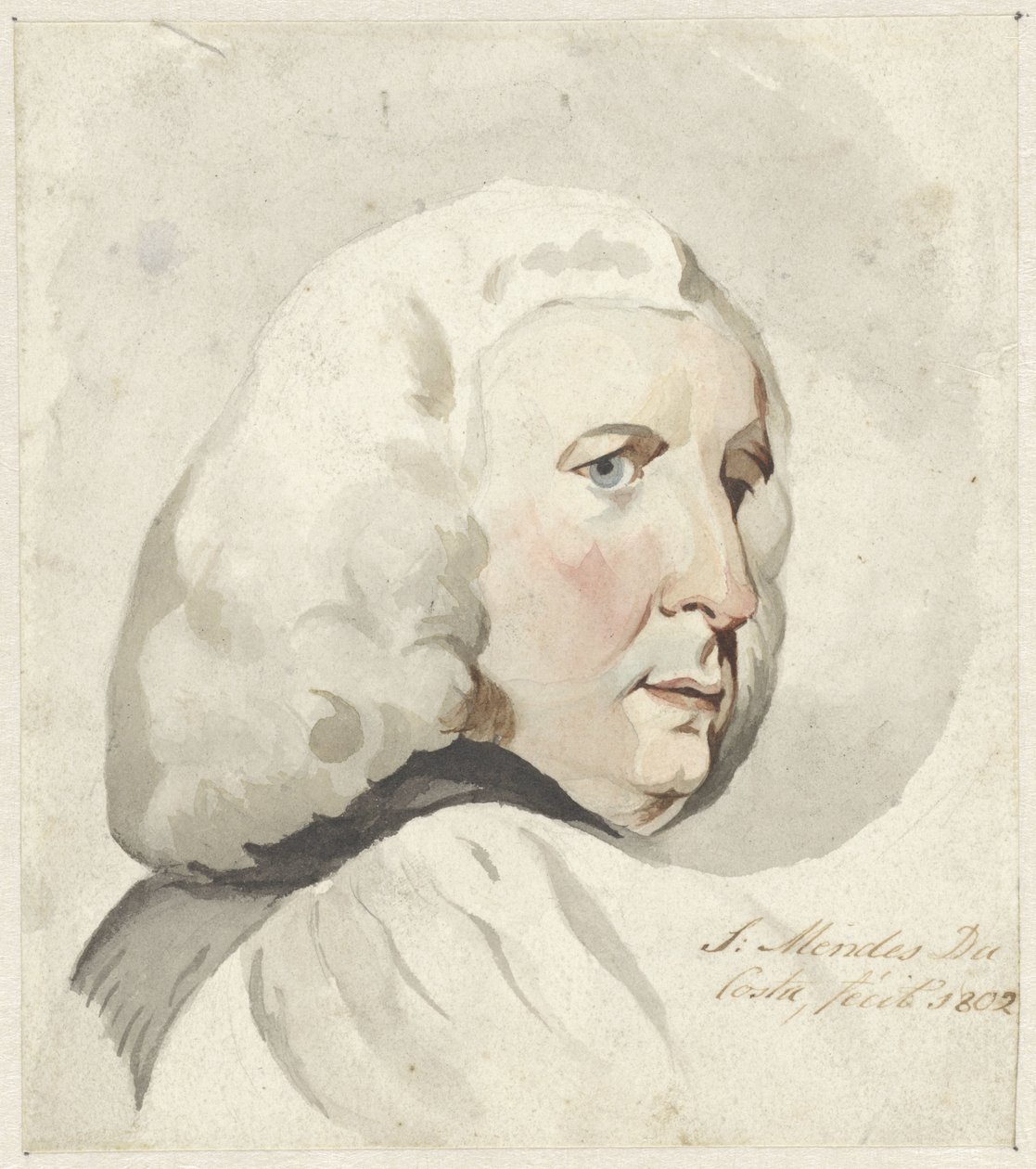 Hovedet af en mand, til højre af Samuel Henri Mendes da Costa