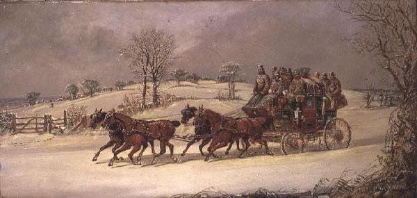 Ipswich til London Stage Coach af Samuel Henry Alken