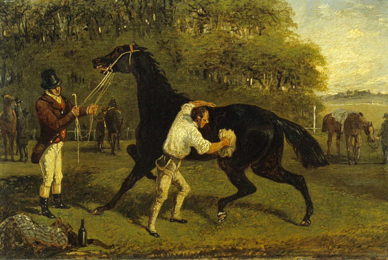 Rubbing Down (olie på lærred) af Samuel Henry Alken