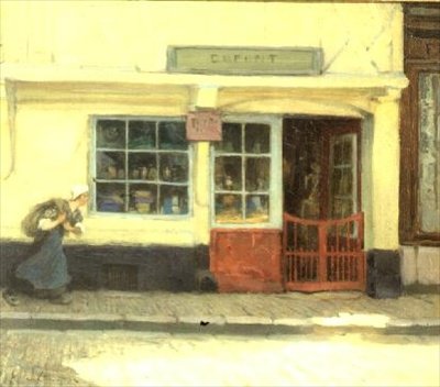 Gade Scene af Samuel Henry William Llewelyn