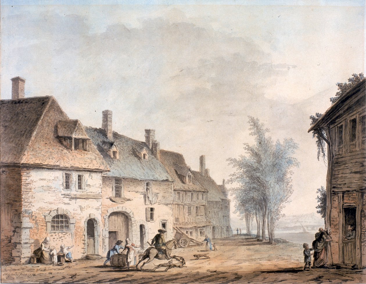 I Dieppe, 1770 af Samuel Hieronymous Grimm