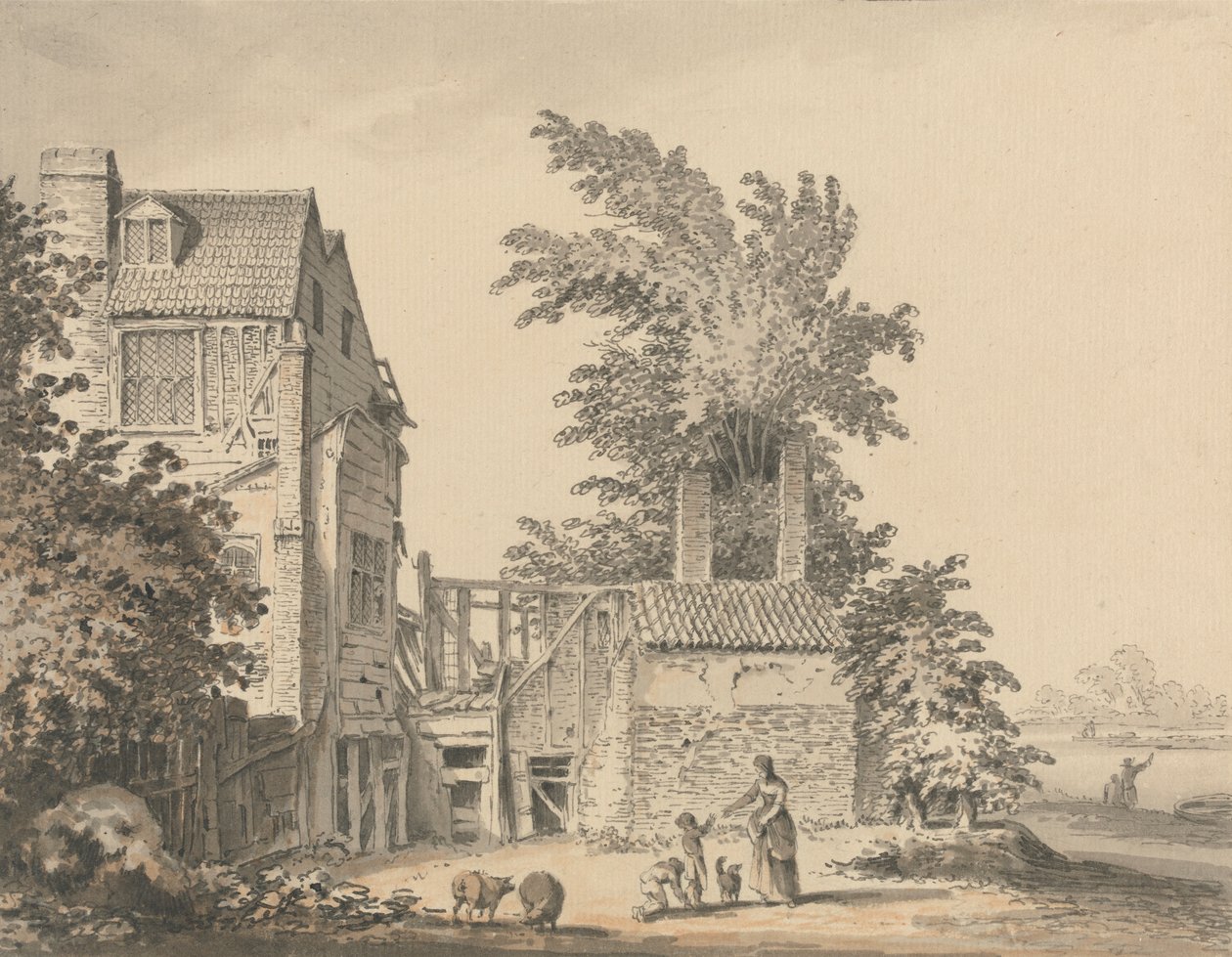 Ved Mortlake af Samuel Hieronymus Grimm